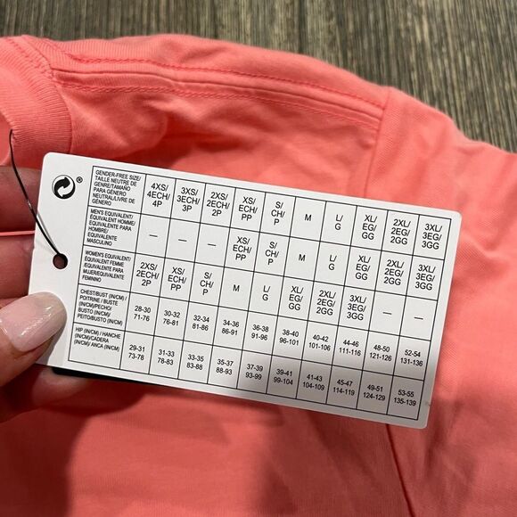 NWT Converse Go-To Embroidered Star Chevron T-Shirt Crewneck Lawn Flamingo XS - Picture 5 of 7